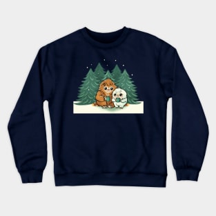 Sasquatch getting cozy Crewneck Sweatshirt